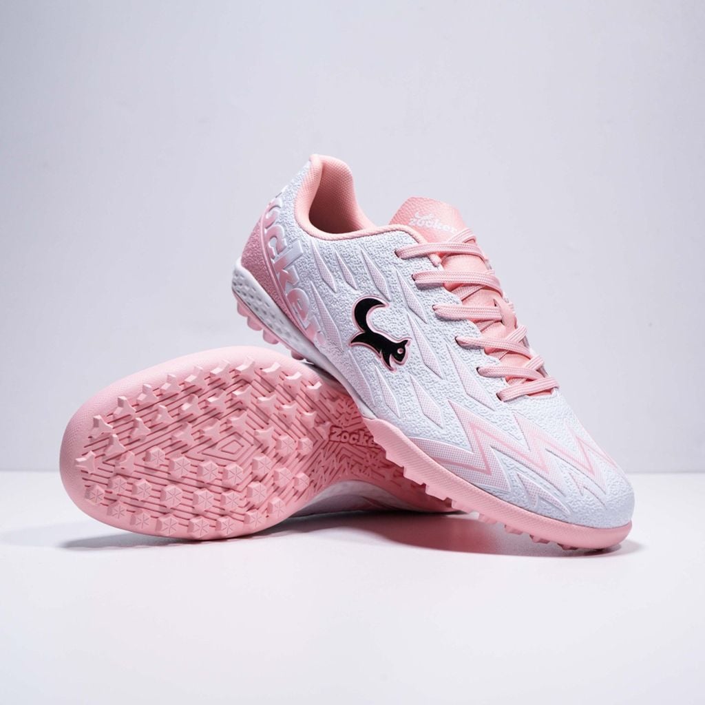 Giày đá bóng cỏ nhân tạo Zocker Inspire Pro Gen 2 - White/Pink SNS-009