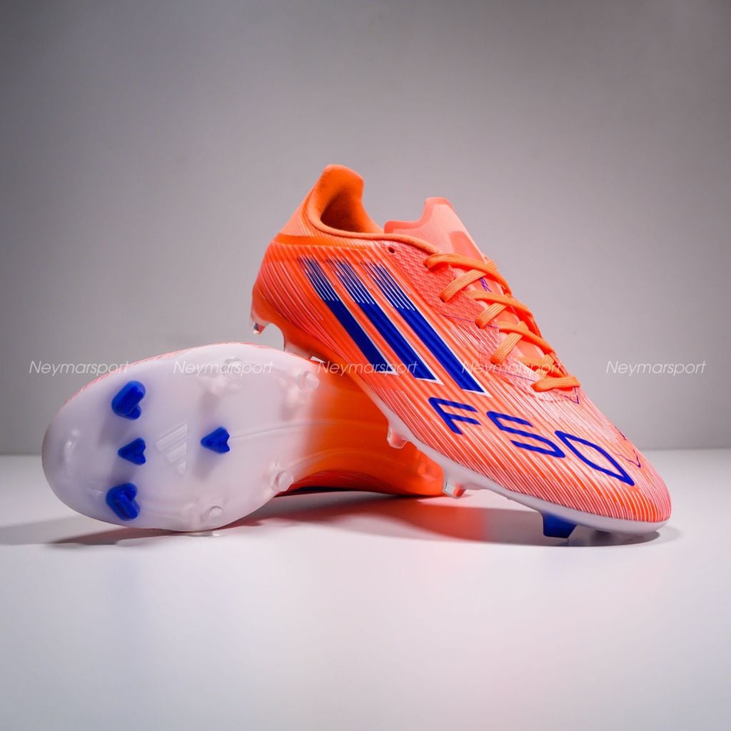 Giày đá bóng cỏ tự nhiên adidas F50 League FG/AG Coral Blaze - Beam Orange/Lucid Blue/Footwear White JI0004