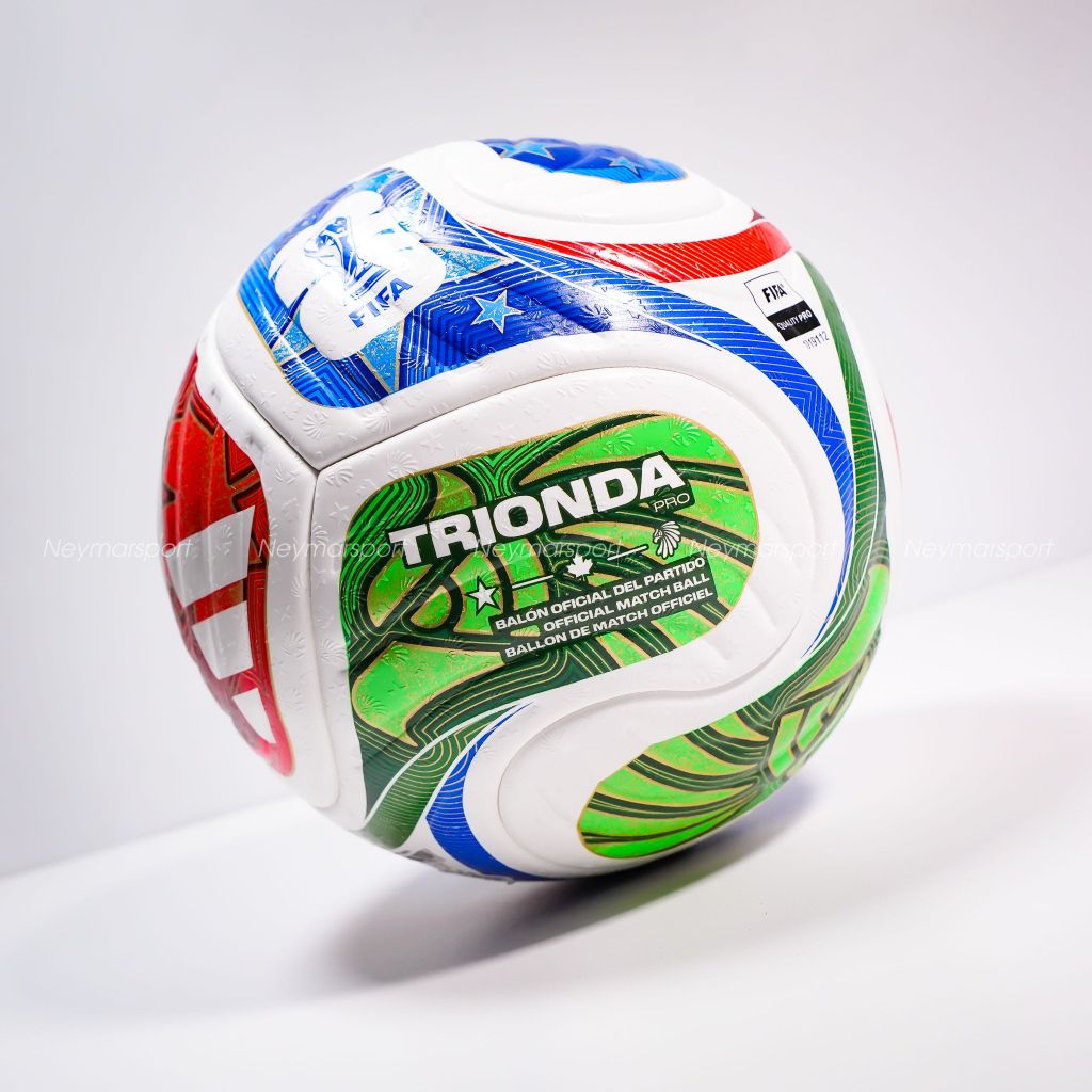 Quả bóng đá adidas Football Trionda Pro World Cup 2026 Match Ball - White/Solar Blue/Hi-Res Red/Solar Lime JD8021
