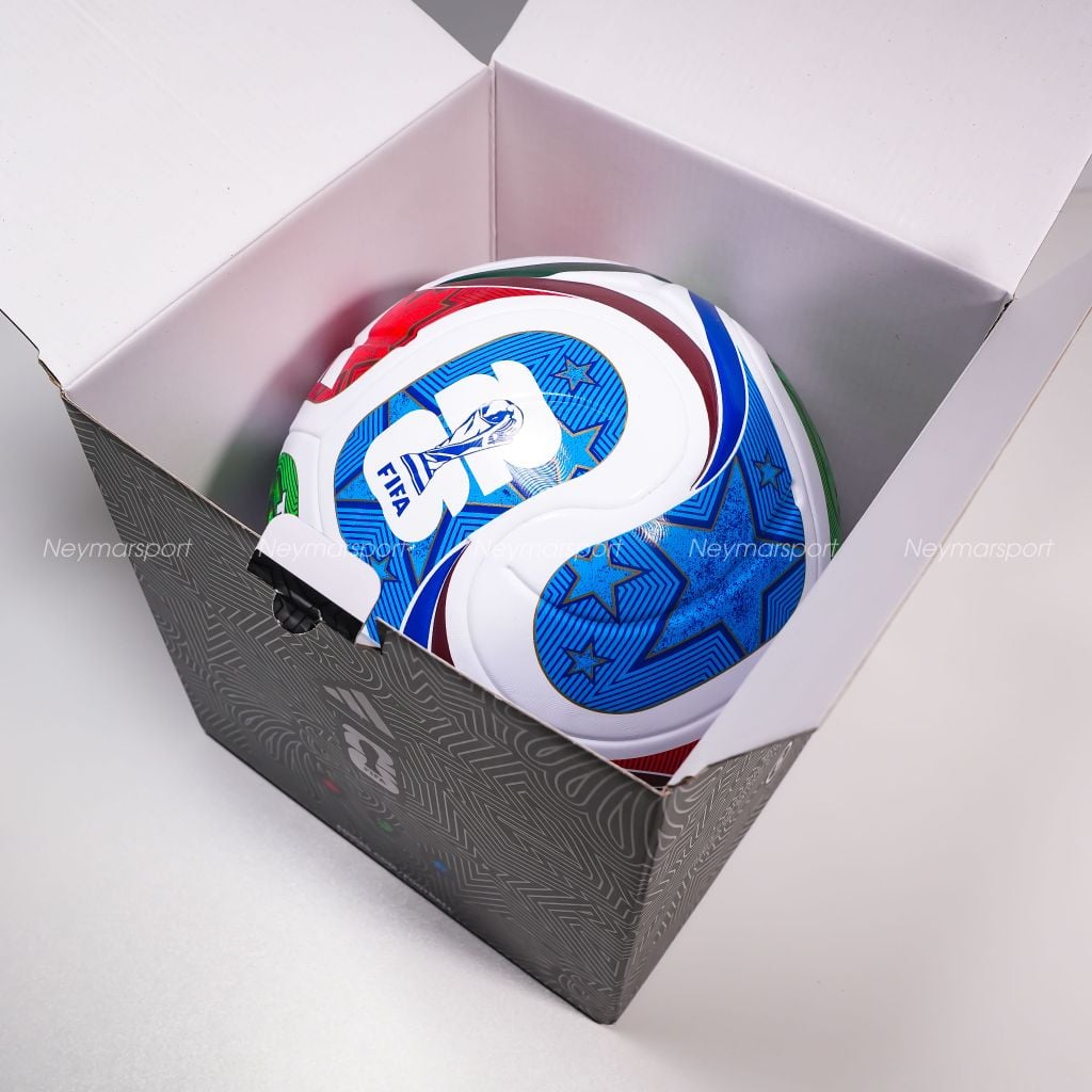 Quả bóng đá adidas Football Trionda League Box World Cup 2026 - White/Royal Blue/Hi-Res Red/Solar Lime JD8045