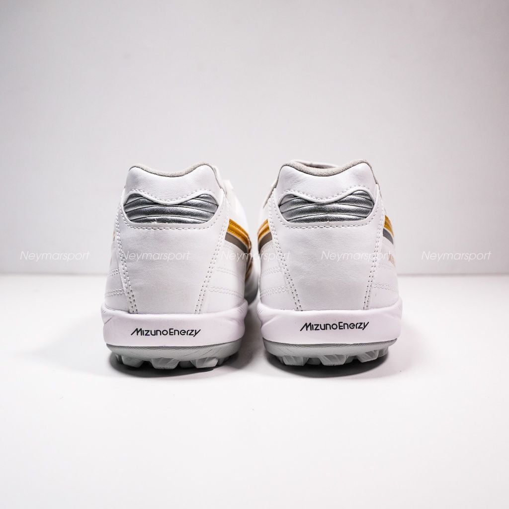 Giày đá bóng cỏ nhân tạo Mizuno Morelia Sala Elite AS TF - White/Gold Q1GB261250