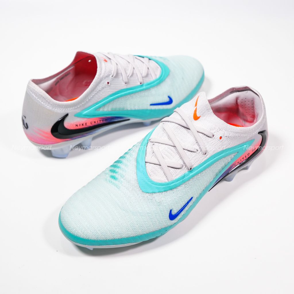 Giày đá bóng cỏ tự nhiên Nike Phantom 6 Elite Low Cut FG United - Pistachio Frost/Hyper Orange IM9604-300