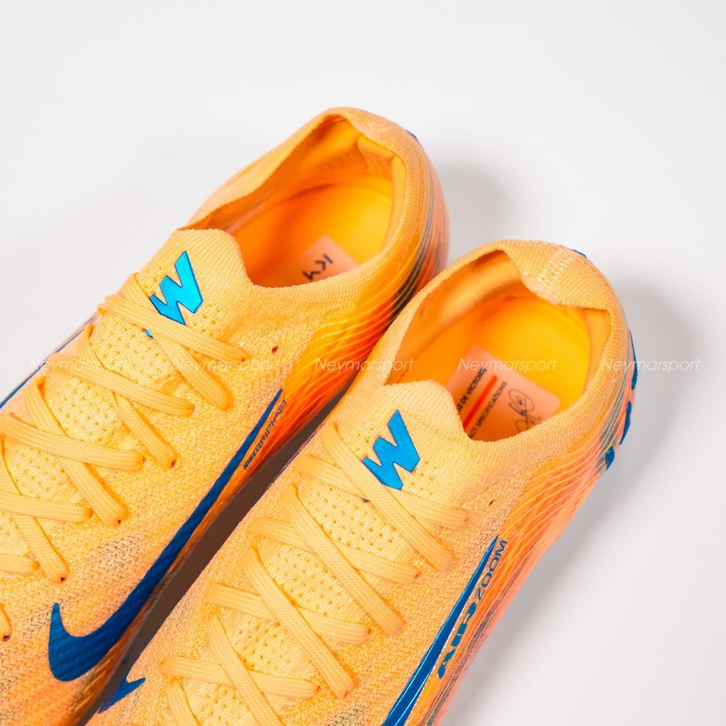 Giày đá bóng cỏ tự nhiên Nike Air Zoom Mercurial Vapor 16 Elite FG Mbappé Personal Edition - Melon Tint/Neo Turquoise/Igloo FQ8683-801