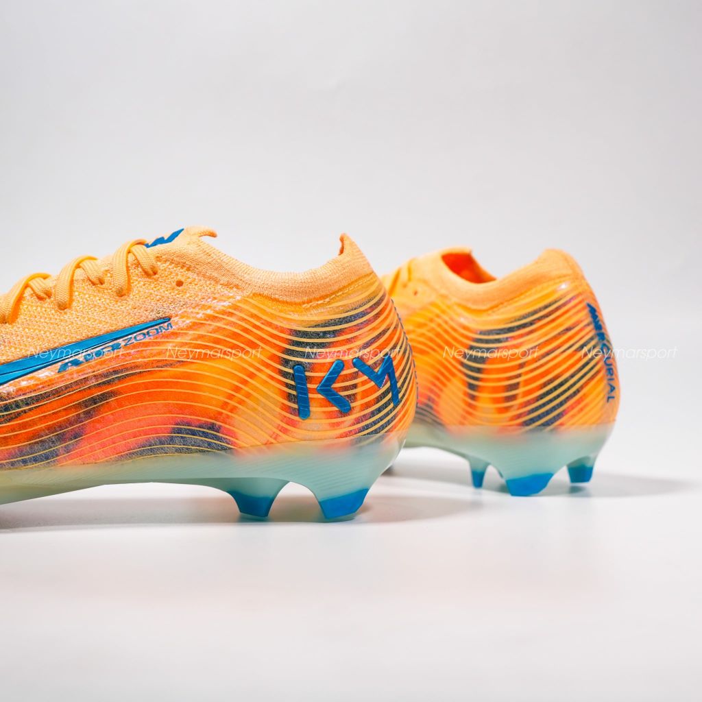 Giày đá bóng cỏ tự nhiên Nike Air Zoom Mercurial Vapor 16 Elite FG Mbappé Personal Edition - Melon Tint/Neo Turquoise/Igloo FQ8683-801