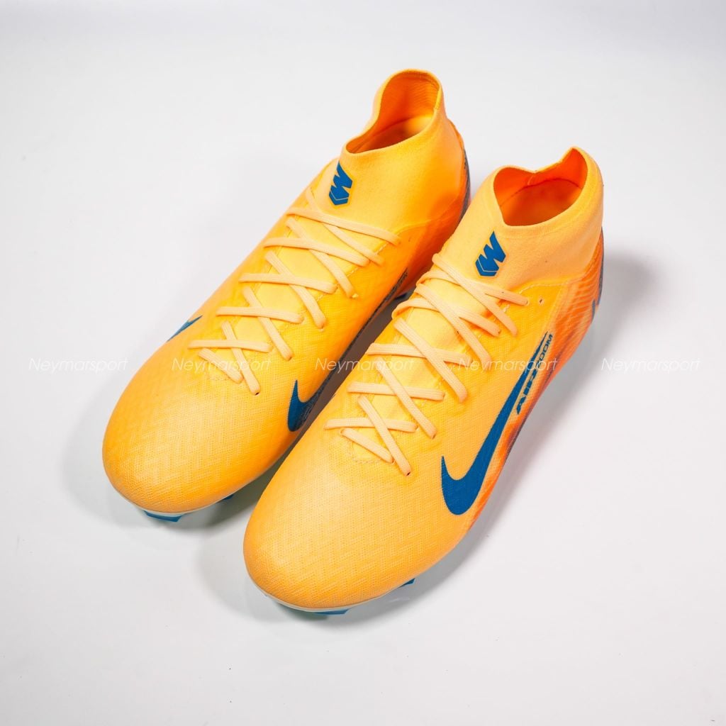 Giày đá bóng cỏ tự nhiên Nike Air Zoom Mercurial Superfly 10 Academy MG Mbappé Personal Edition - Melon Tint/Neo Turquoise/Igloo FQ8293-801