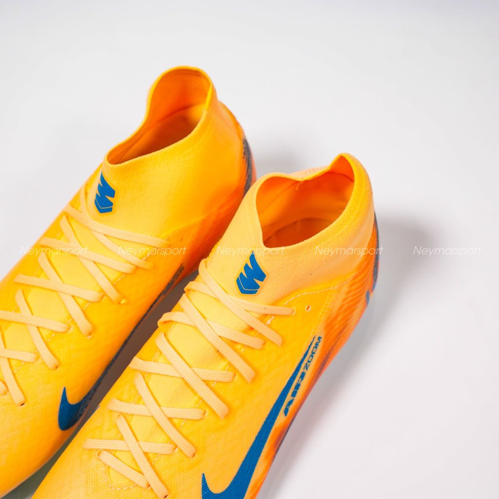 Giày đá bóng cỏ tự nhiên Nike Air Zoom Mercurial Superfly 10 Academy MG Mbappé Personal Edition - Melon Tint/Neo Turquoise/Igloo FQ8293-801