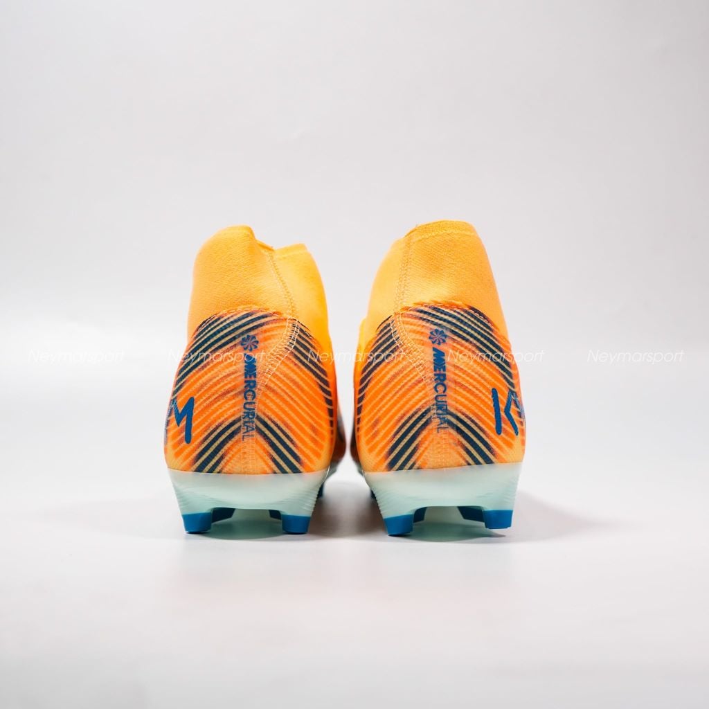 Giày đá bóng cỏ tự nhiên Nike Air Zoom Mercurial Superfly 10 Academy MG Mbappé Personal Edition - Melon Tint/Neo Turquoise/Igloo FQ8293-801