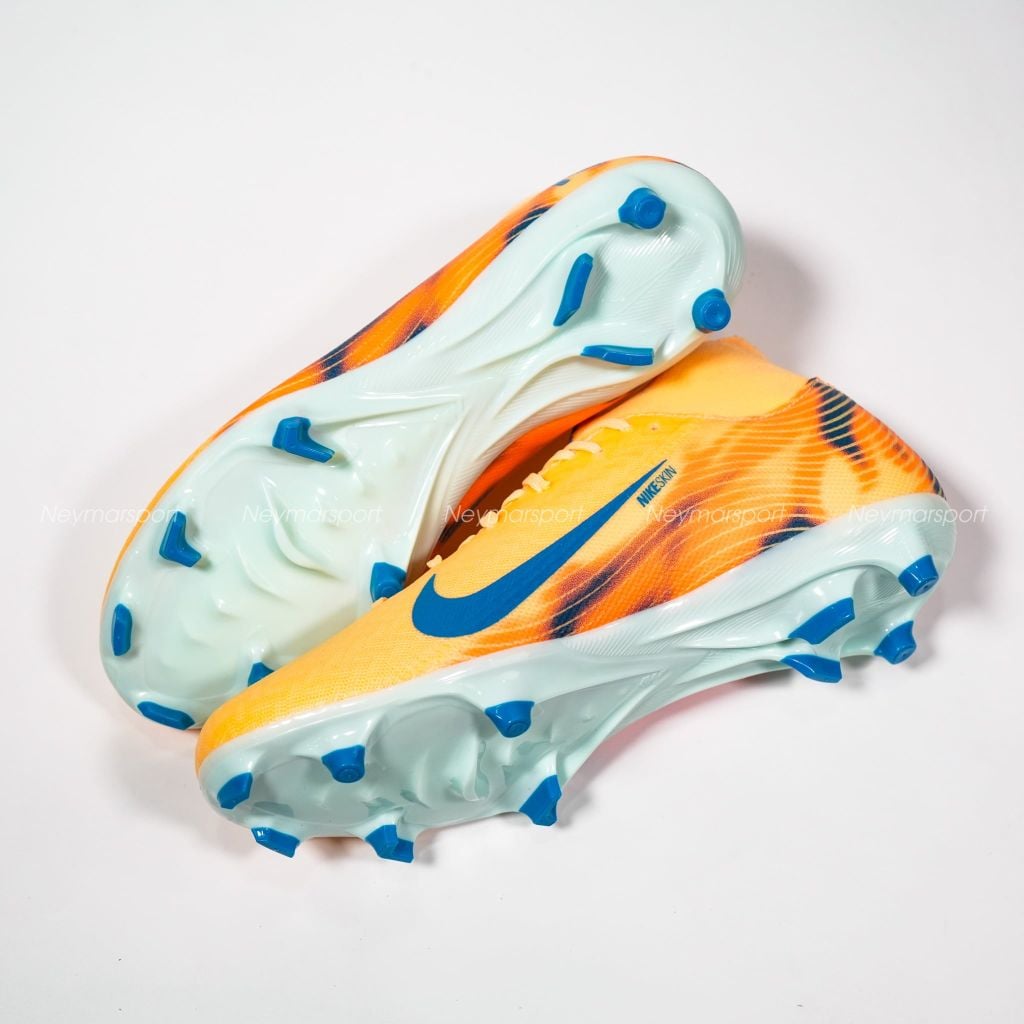 Giày đá bóng cỏ tự nhiên Nike Air Zoom Mercurial Superfly 10 Academy MG Mbappé Personal Edition - Melon Tint/Neo Turquoise/Igloo FQ8293-801