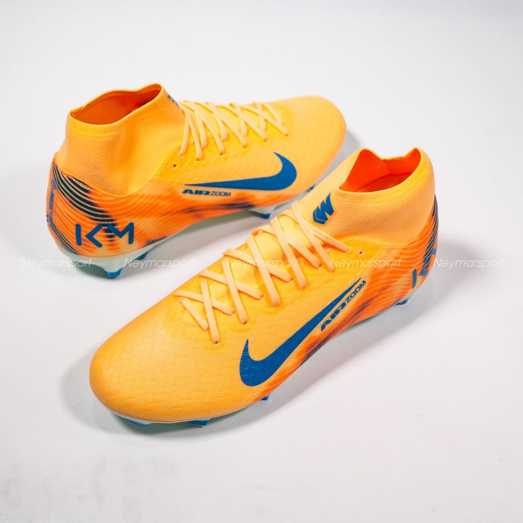Giày đá bóng cỏ tự nhiên Nike Air Zoom Mercurial Superfly 10 Academy MG Mbappé Personal Edition - Melon Tint/Neo Turquoise/Igloo FQ8293-801