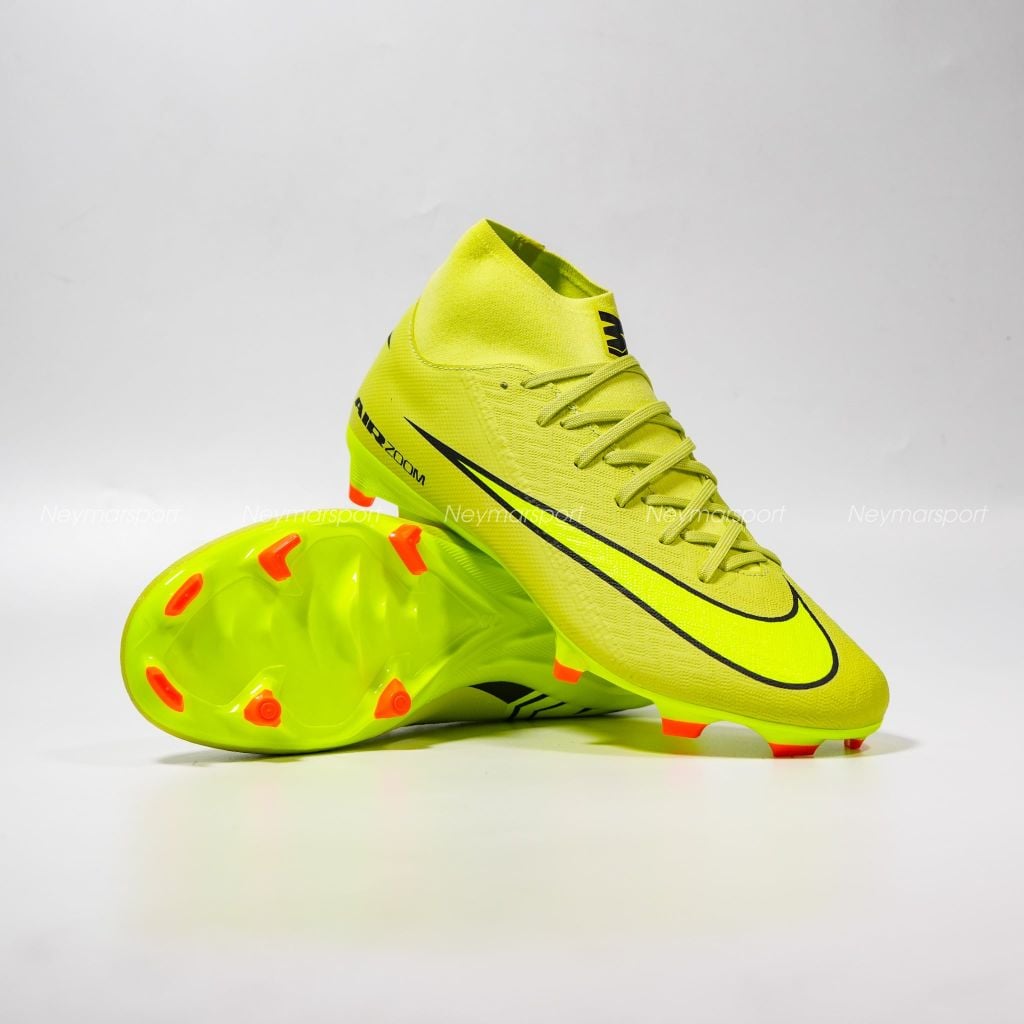 Giày đá bóng cỏ tự nhiên Nike Air Zoom Mercurial Superfly 10 Academy MG Max Voltage - Limelight/Volt/Hyper Crimson FQ1456-300