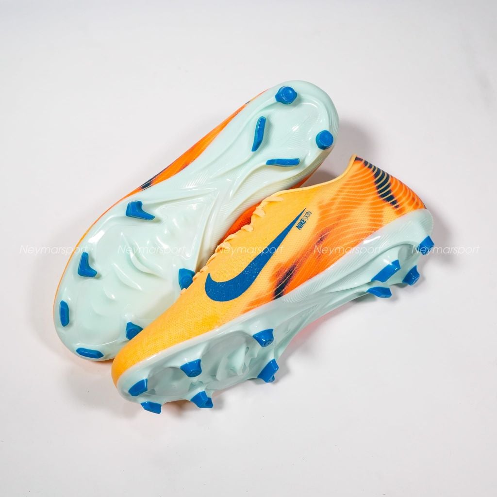 Giày đá bóng cỏ tự nhiên Nike Air Zoom Mercurial Vapor 16 Academy MG Mbappé Personal Edition - Melon Tint/Neo Turquoise/Igloo FQ8377-801