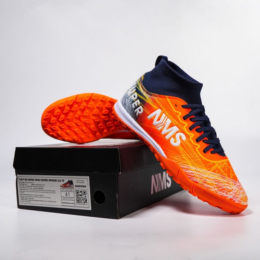 Giày đá bóng cỏ nhân tạo NMS SUPER SPIDER 2.0 TF - Crimson/Royal Blue SUSPI2300