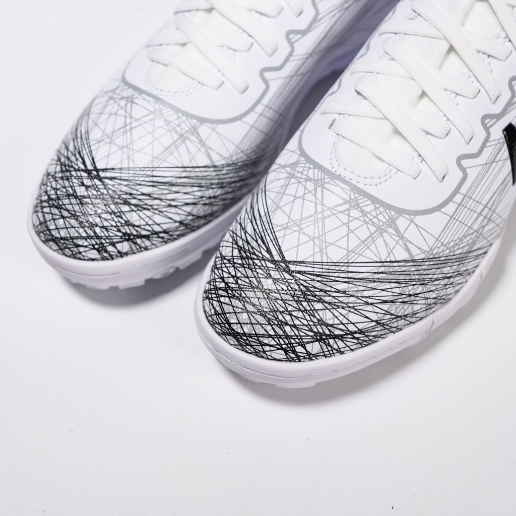 Giày đá bóng cỏ nhân tạo NMS SUPER SPIDER 2.0 TF - White/Silver/Black SUSPI2100