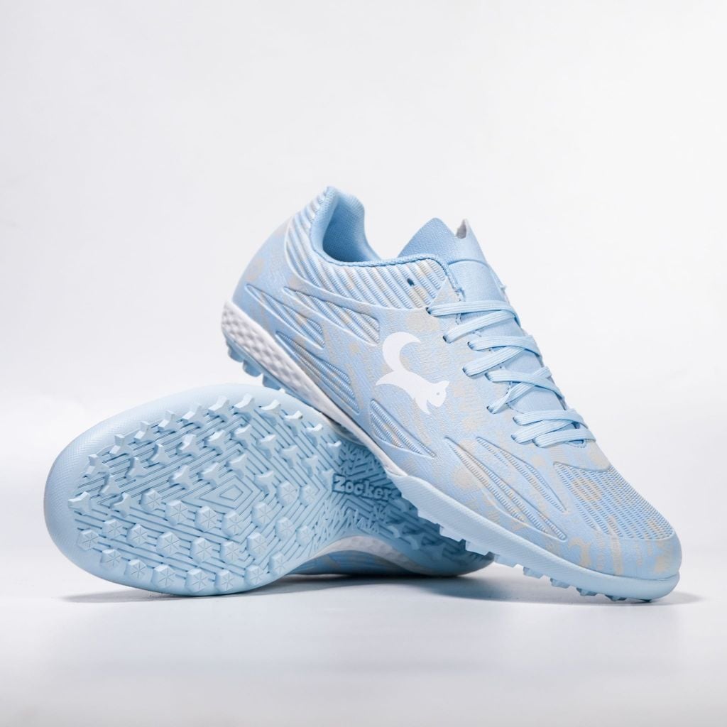 Giày đá bóng cỏ nhân tạo Zocker Winner Energy - Light Blue/White SNS-008-LB