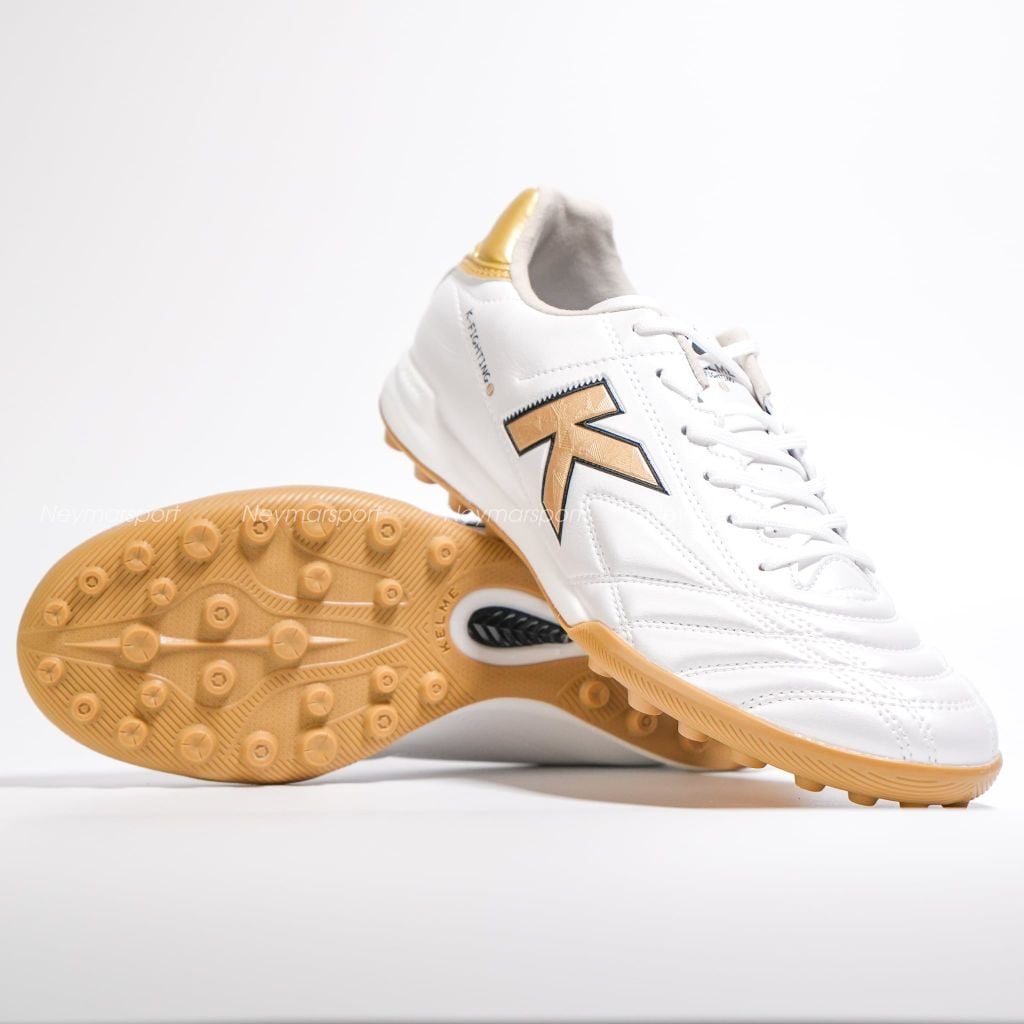 Giày đá bóng cỏ nhân tạo Kelme K-Fighting - White/Golden 8621ZX1474-123