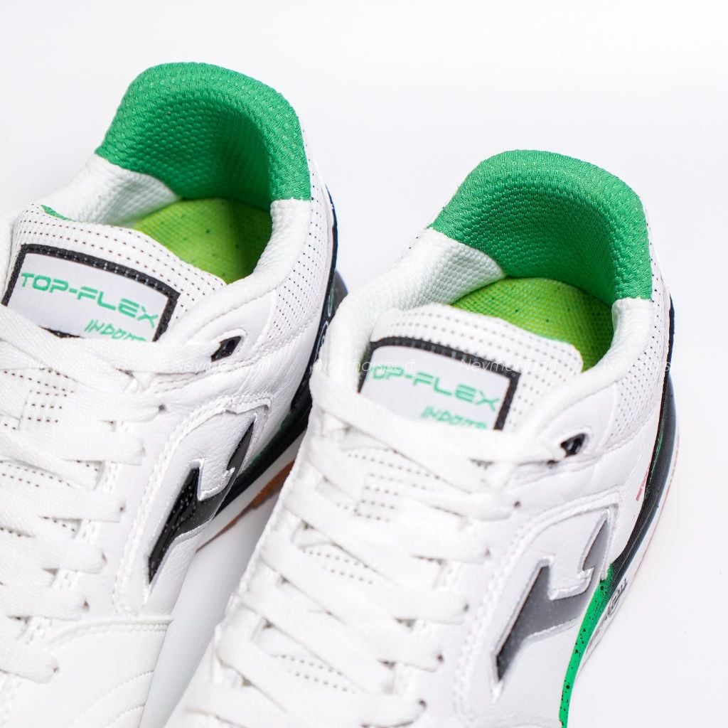 Giày đá bóng Futsal Joma Top Flex Rebound 2632 - White/Black/Green TORW2632IN