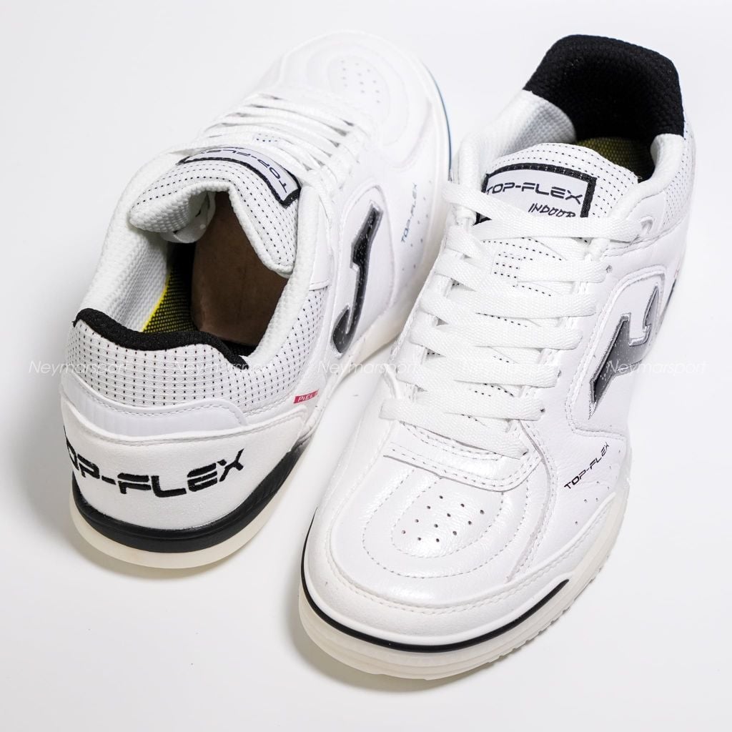 Giày đá bóng Futsal Joma Top Flex 2602 IN - White/Black TOPW2602IN