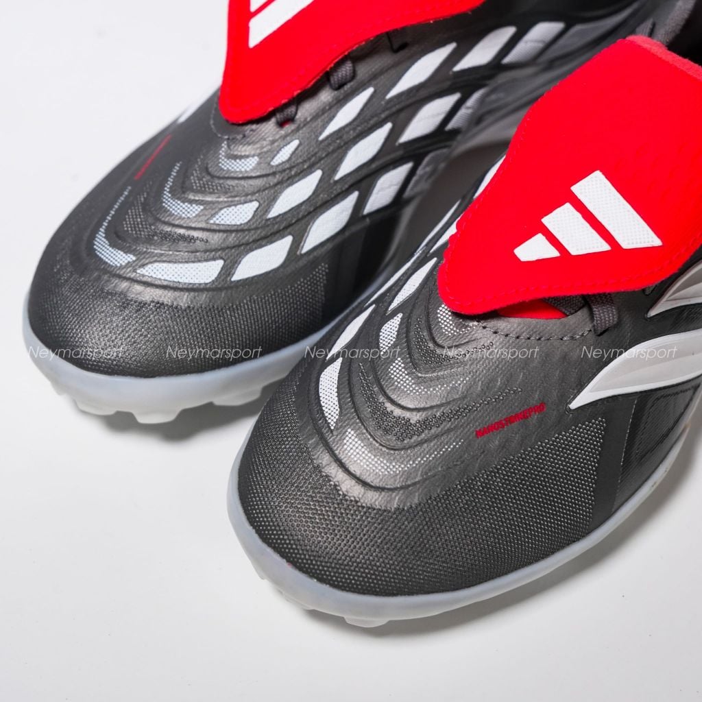 Giày đá bóng cỏ nhân tạo adidas Predator Pro Fold-over Tongue TF Finishers Steel - Iron Metal/Footwear White/Lucid Red JR7864