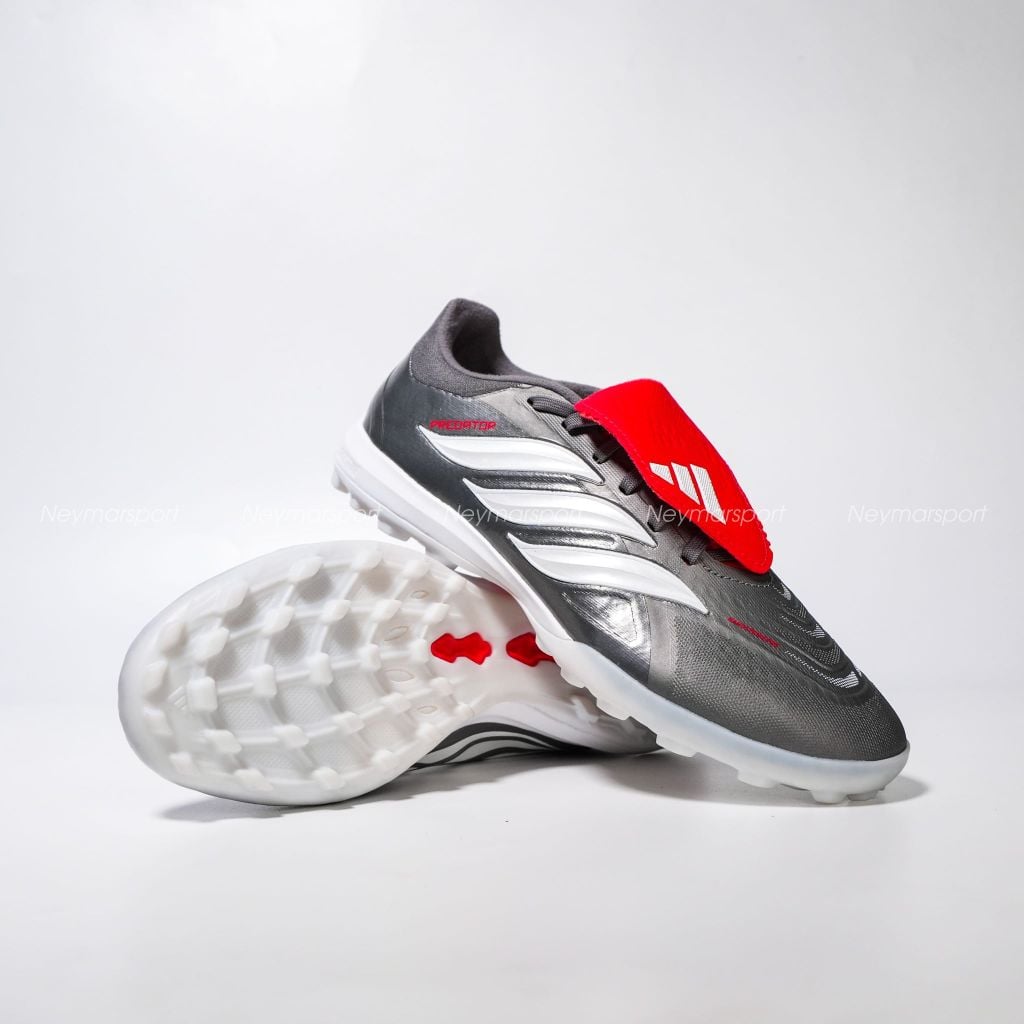 Giày đá bóng cỏ nhân tạo adidas Predator Pro Fold-over Tongue TF Finishers Steel - Iron Metal/Footwear White/Lucid Red JR7864