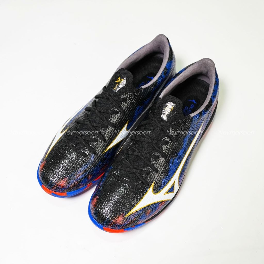 Giày đá bóng cỏ nhân tạo Mizuno Alpha III Elite TF Teaser - Pulse Black/Ancient Water/White P1GD266201