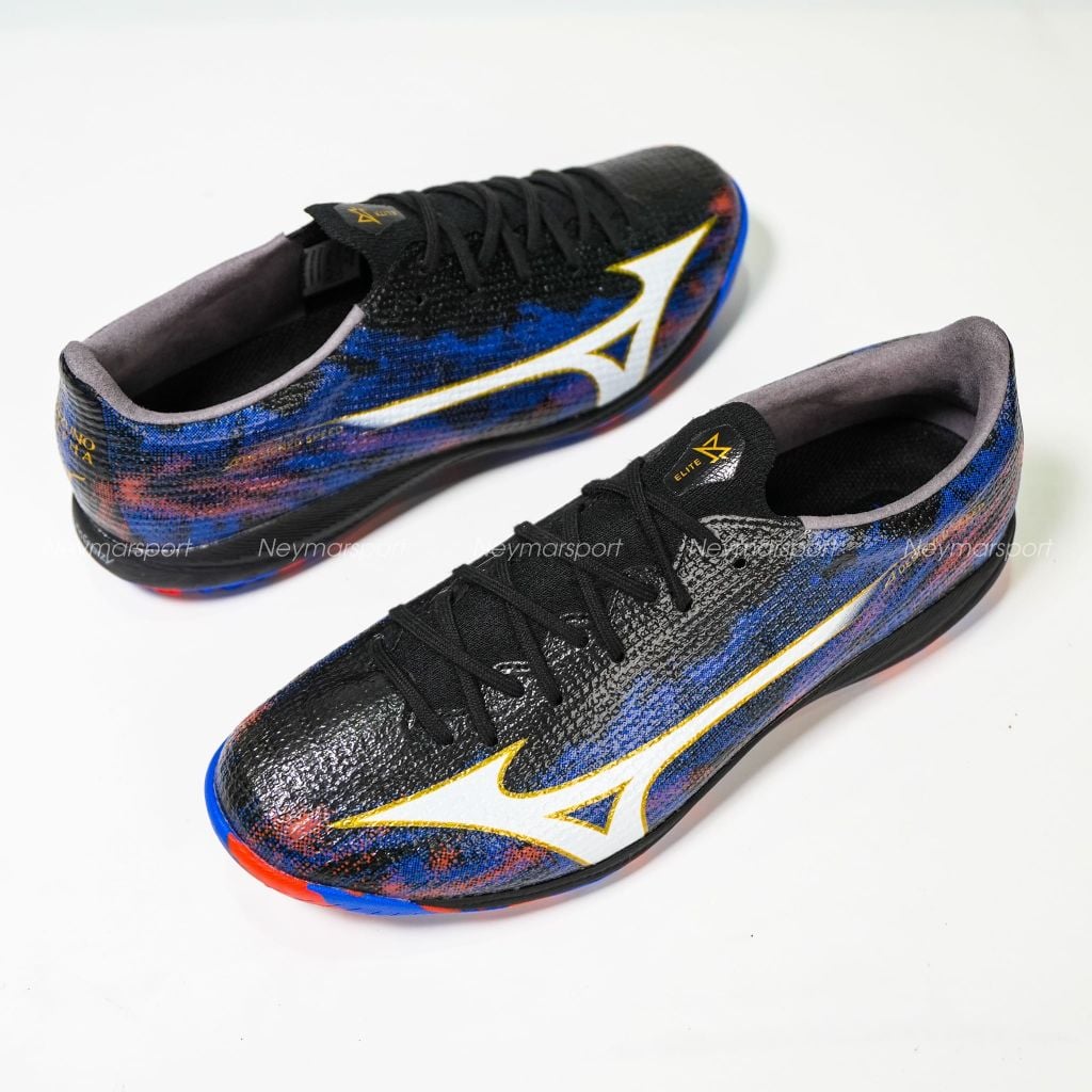 Giày đá bóng cỏ nhân tạo Mizuno Alpha III Elite TF Teaser - Pulse Black/Ancient Water/White P1GD266201