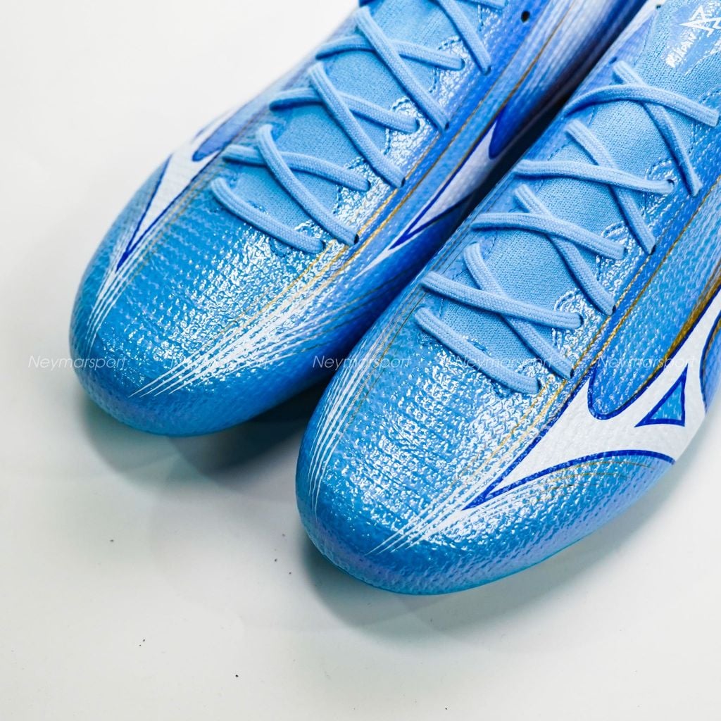 Giày đá bóng cỏ tự nhiên Mizuno Alpha III MADE IN JAPAN FG Unity Sky - Blue/White P1GA266025
