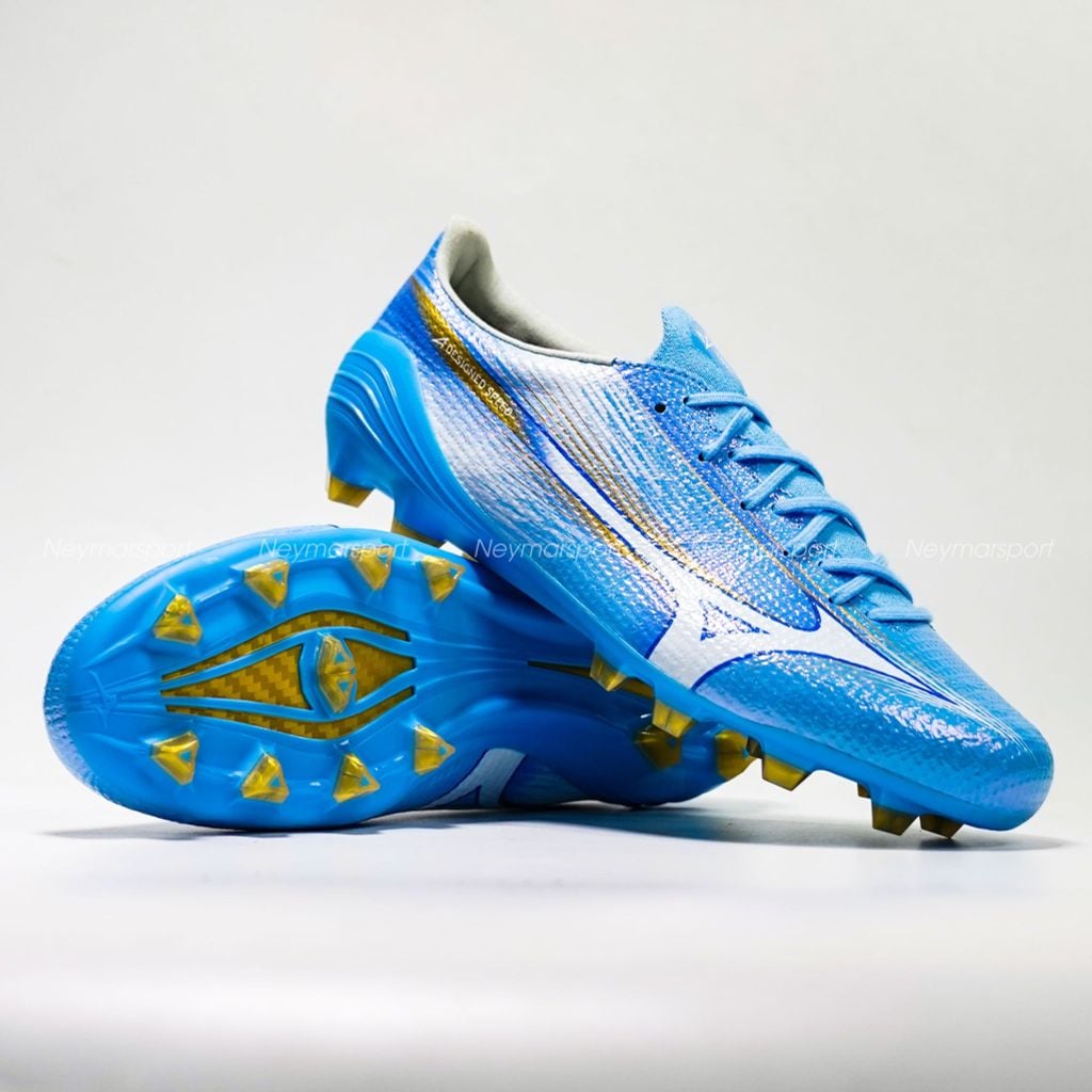 Giày đá bóng cỏ tự nhiên Mizuno Alpha III MADE IN JAPAN FG Unity Sky - Blue/White P1GA266025