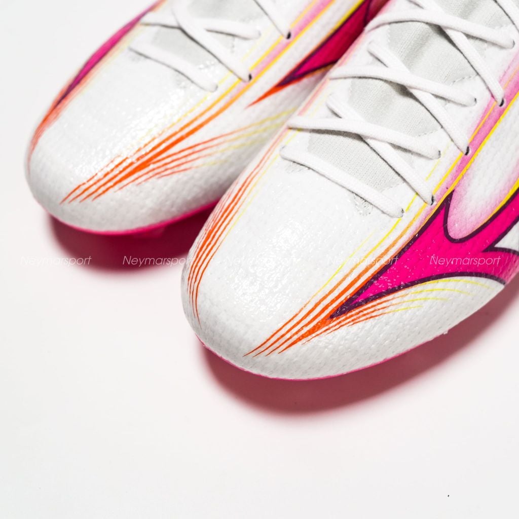 Giày đá bóng cỏ tự nhiên Mizuno Alpha III Pro FG Blazing Flair - White/Fuchsia Purple P1GA266464