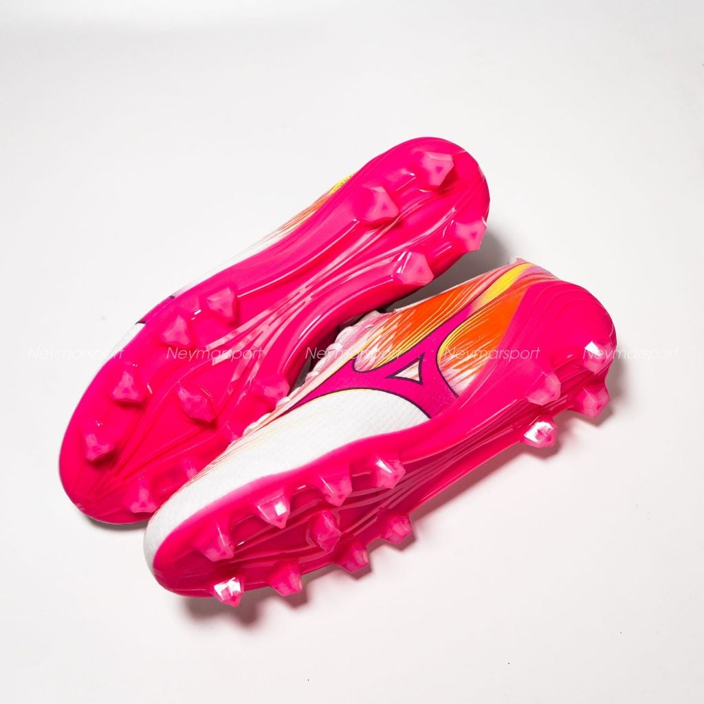 Giày đá bóng cỏ tự nhiên Mizuno Alpha III Pro FG Blazing Flair - White/Fuchsia Purple P1GA266464
