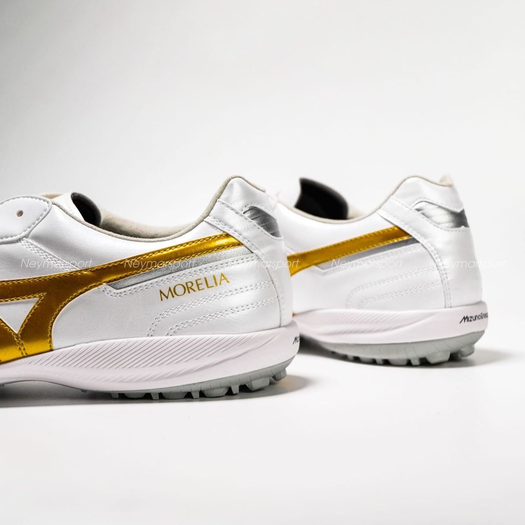 Giày đá bóng cỏ nhân tạo Mizuno Morelia Sala Made in Japan AS TF Bright Gold - White/Gold Q1GB260250