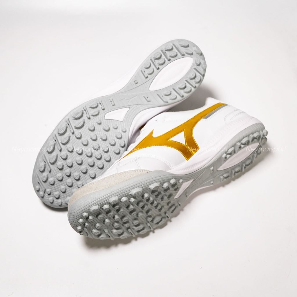 Giày đá bóng cỏ nhân tạo Mizuno Morelia Sala Made in Japan AS TF Bright Gold - White/Gold Q1GB260250