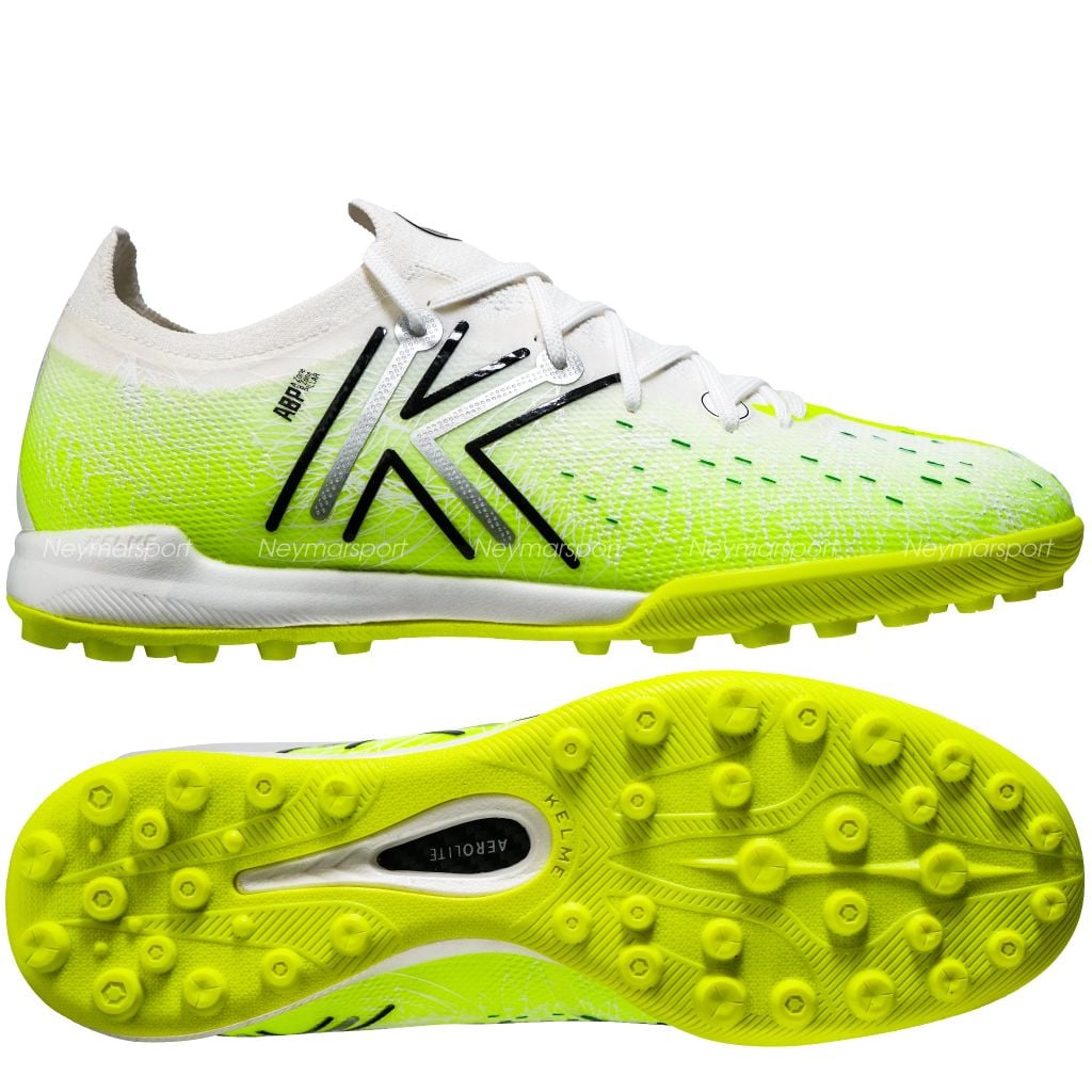 Giày đá bóng cỏ nhân tạo Kelme 5.0 TF - White/Green 9521ZX1324-105
