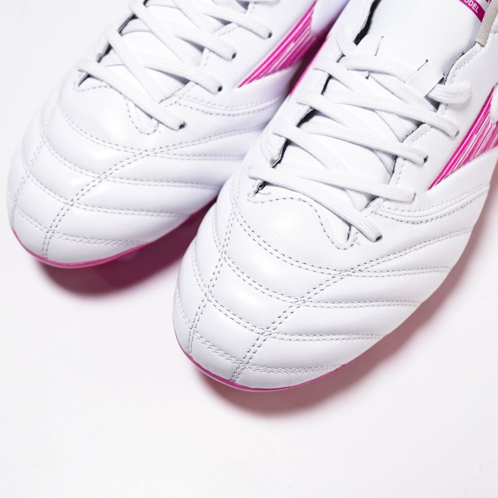 Giày đá bóng cỏ tự nhiên Mizuno Morelia Neo IV Pro FG Blazing Flair - White/Fuchsia Purple P1GA263464