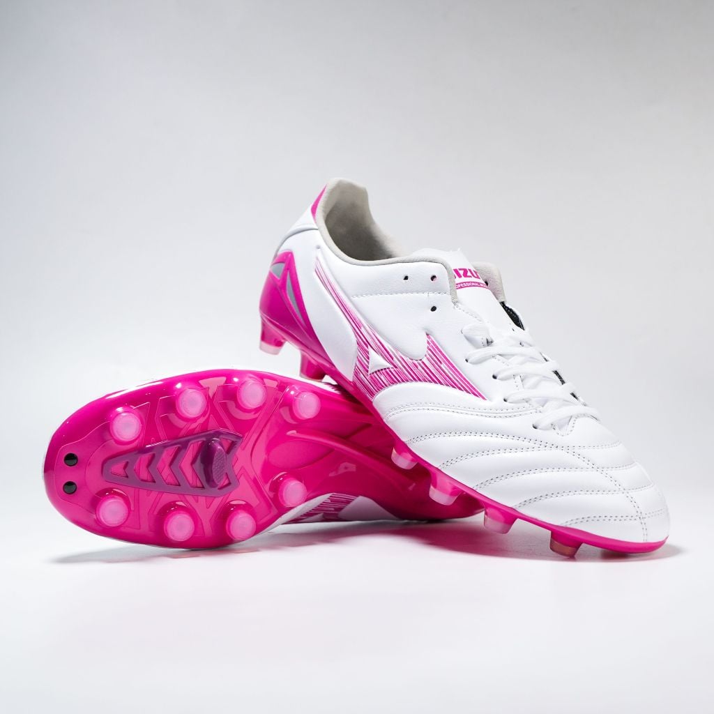 Giày đá bóng cỏ tự nhiên Mizuno Morelia Neo IV Pro FG Blazing Flair - White/Fuchsia Purple P1GA263464
