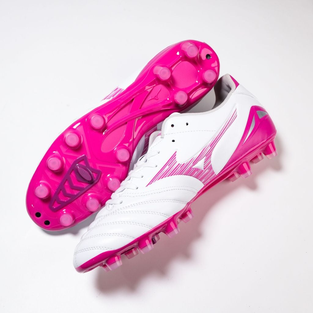 Giày đá bóng cỏ tự nhiên Mizuno Morelia Neo IV Pro FG Blazing Flair - White/Fuchsia Purple P1GA263464