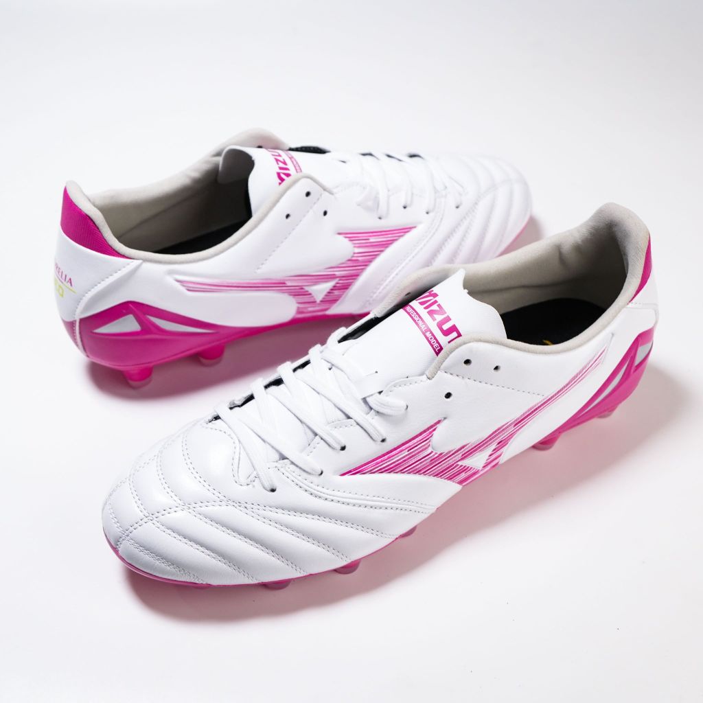 Giày đá bóng cỏ tự nhiên Mizuno Morelia Neo IV Pro FG Blazing Flair - White/Fuchsia Purple P1GA263464