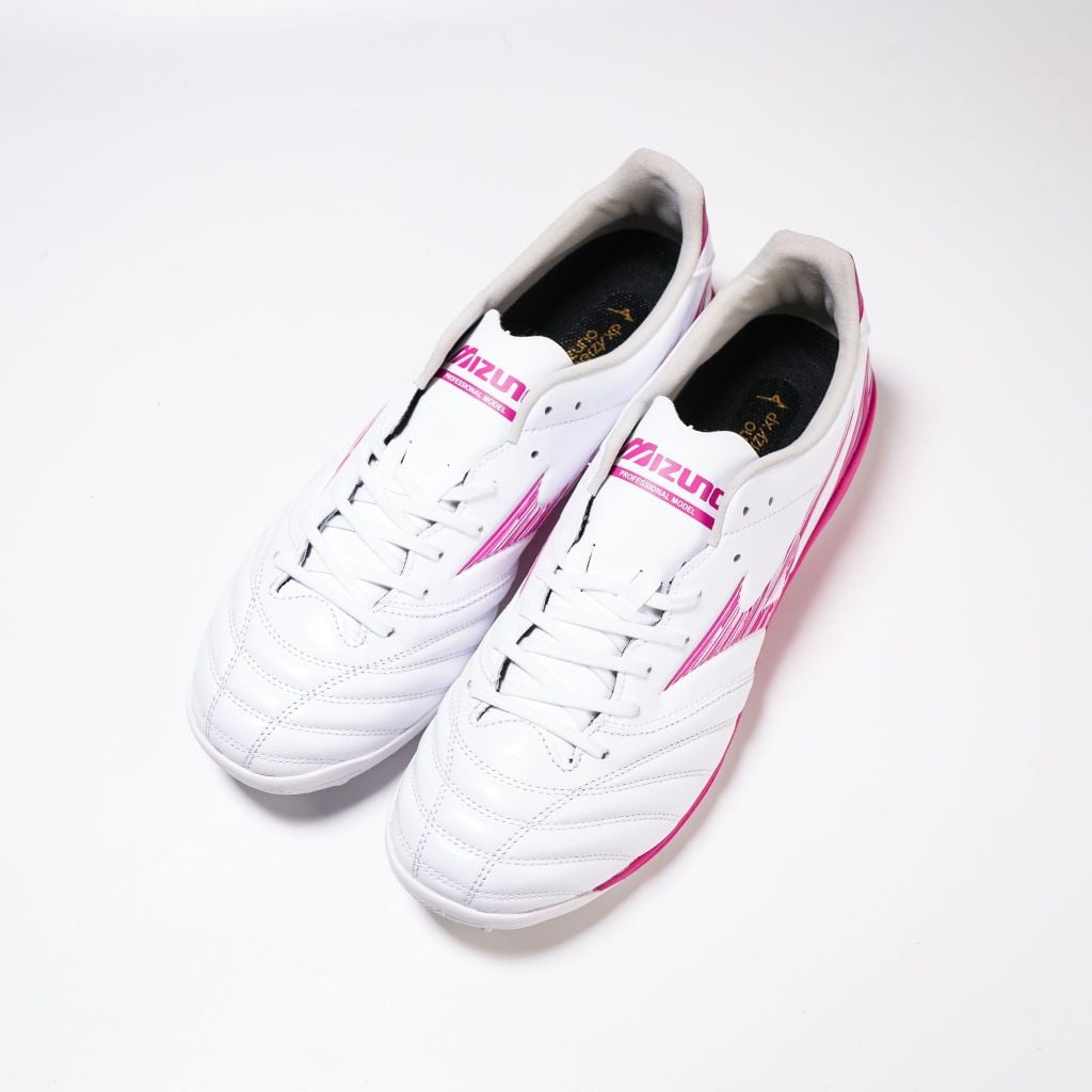 Giày đá bóng cỏ nhân tạo Mizuno Morelia Neo IV Pro TF Blazing Flair - White/Fuchsia Purple P1GD263564