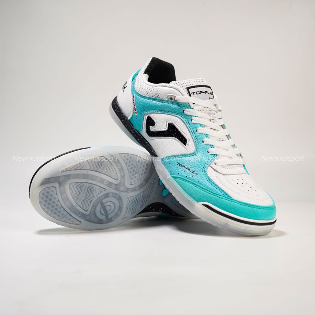 Giày đá bóng Futsal Joma Top Flex 2642 - Fluor Turquoise/White TOPS2642IN