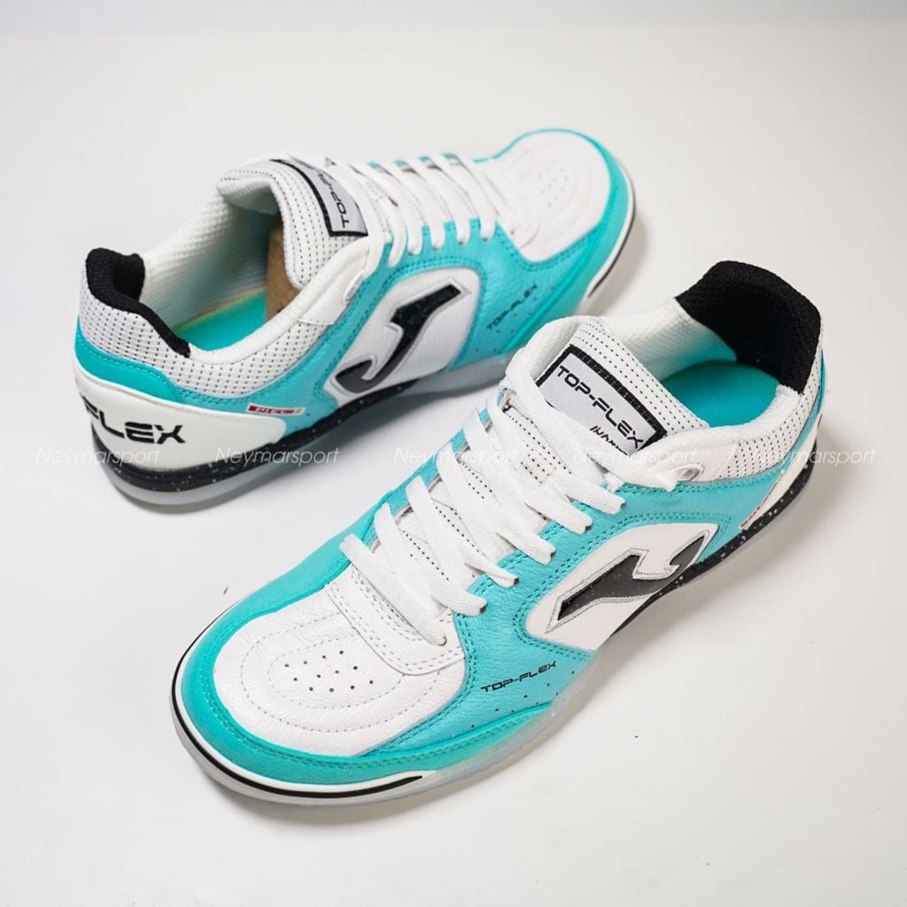 Giày đá bóng Futsal Joma Top Flex 2642 - Fluor Turquoise/White TOPS2642IN