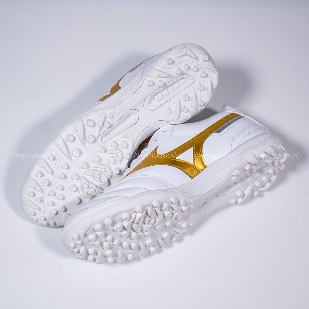 Giày đá bóng cỏ nhân tạo Mizuno Morelia II Pro AS TF - White/Gold P1GD260650