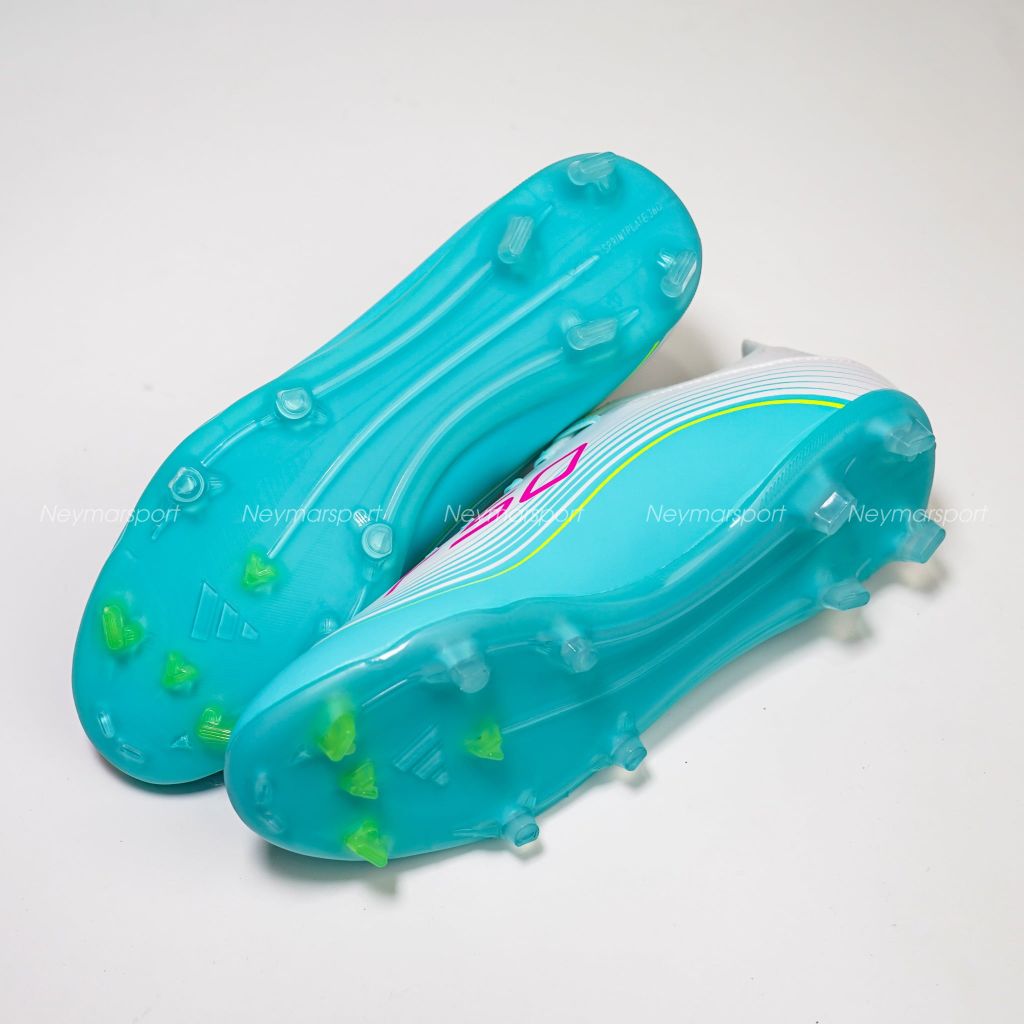 Giày đá bóng cỏ tự nhiên Adidas F50 Messi League FG - Ftwr White/Lucid Pink/Flash Aqua JQ0954