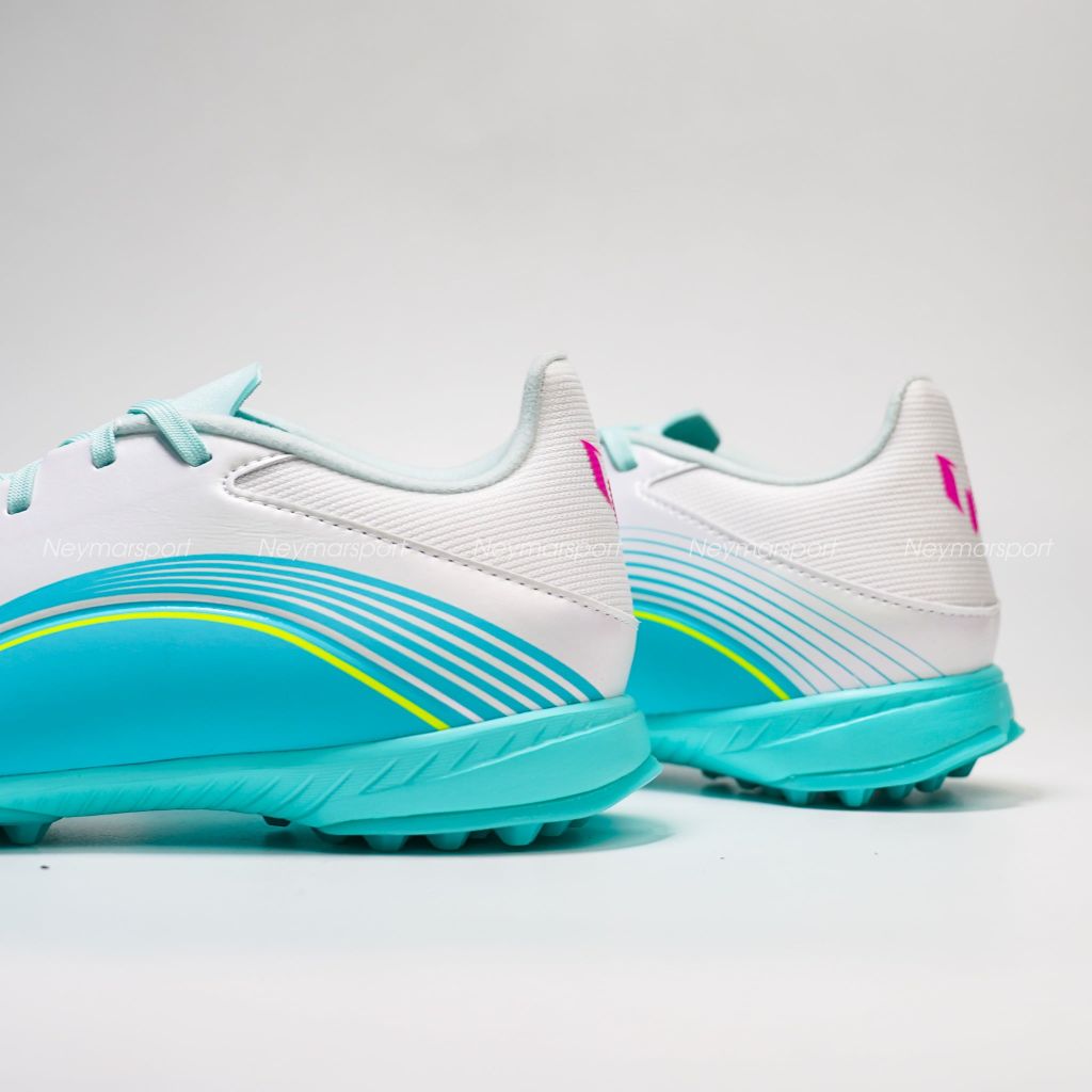 Giày đá bóng cỏ nhân tạo Adidas F50 Messi League TF - Ftwr White/Lucid Pink/Flash Aqua JQ0937