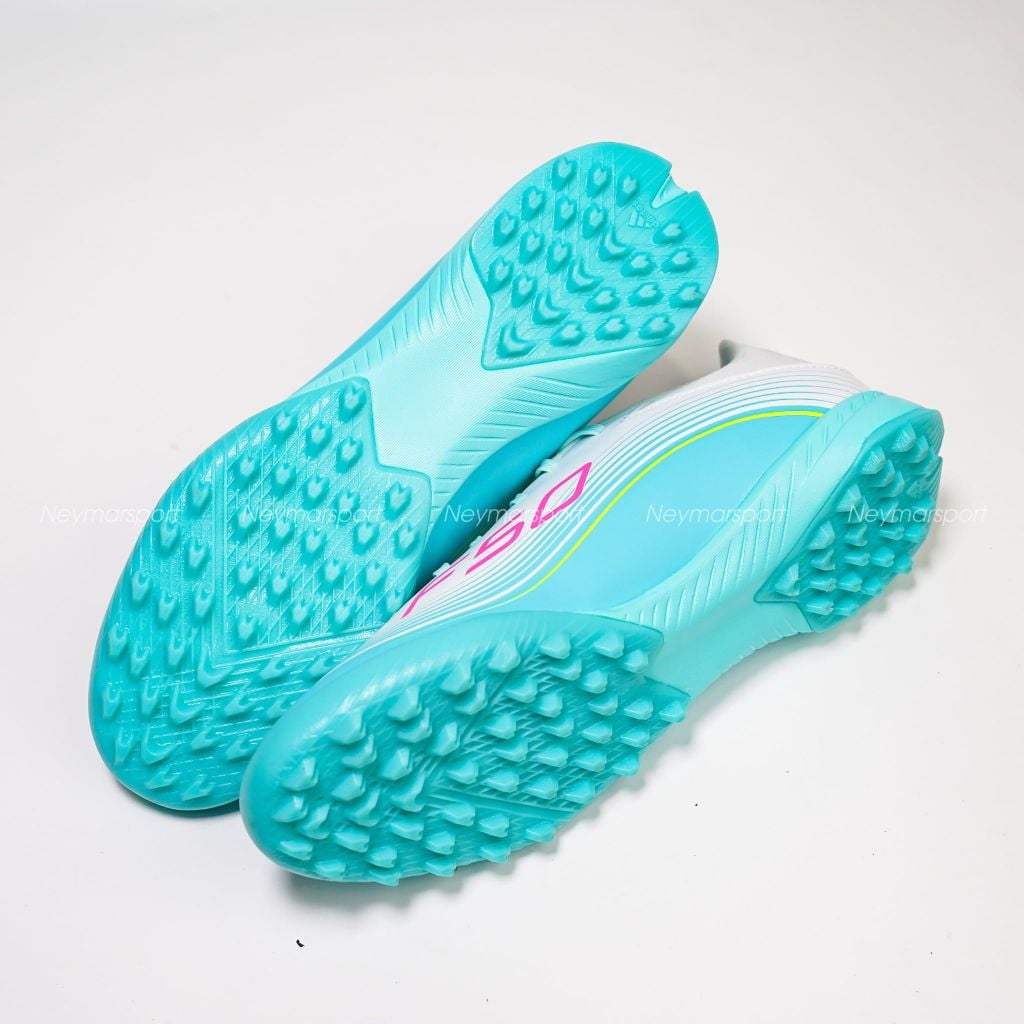 Giày đá bóng cỏ nhân tạo Adidas F50 Messi League TF - Ftwr White/Lucid Pink/Flash Aqua JQ0937
