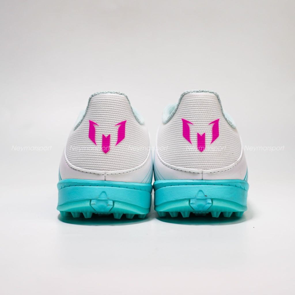 Giày đá bóng cỏ nhân tạo Adidas F50 Messi League TF - Ftwr White/Lucid Pink/Flash Aqua Kids JQ0944