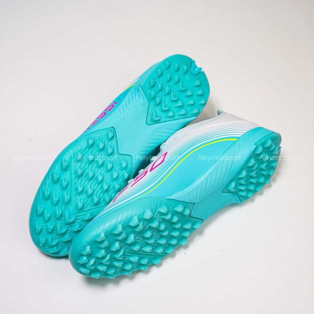 Giày đá bóng cỏ nhân tạo Adidas F50 Messi League TF - Ftwr White/Lucid Pink/Flash Aqua Kids JQ0944