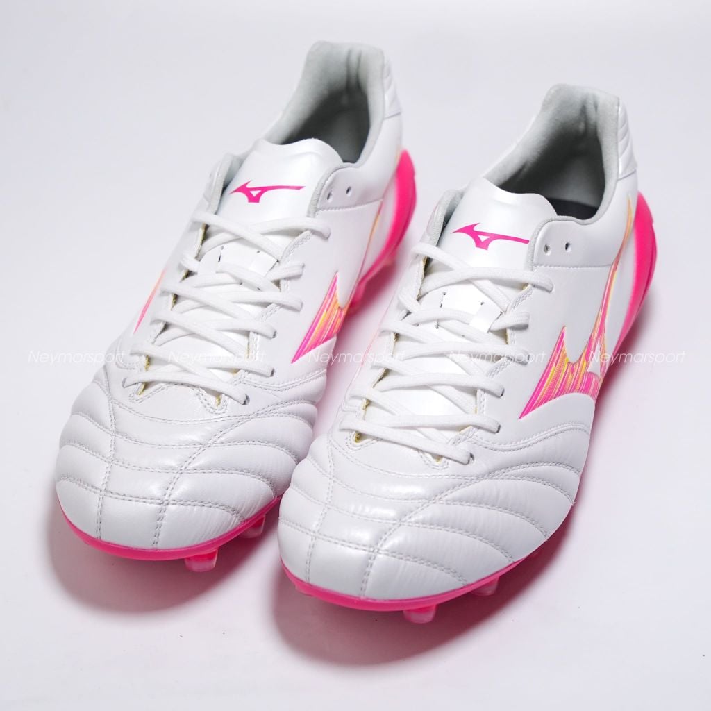 Giày đá bóng cỏ tự nhiên Mizuno Monarcida Neo III ELITE FG Blazing Flair - White/Fuchsia Purple P1GA262064