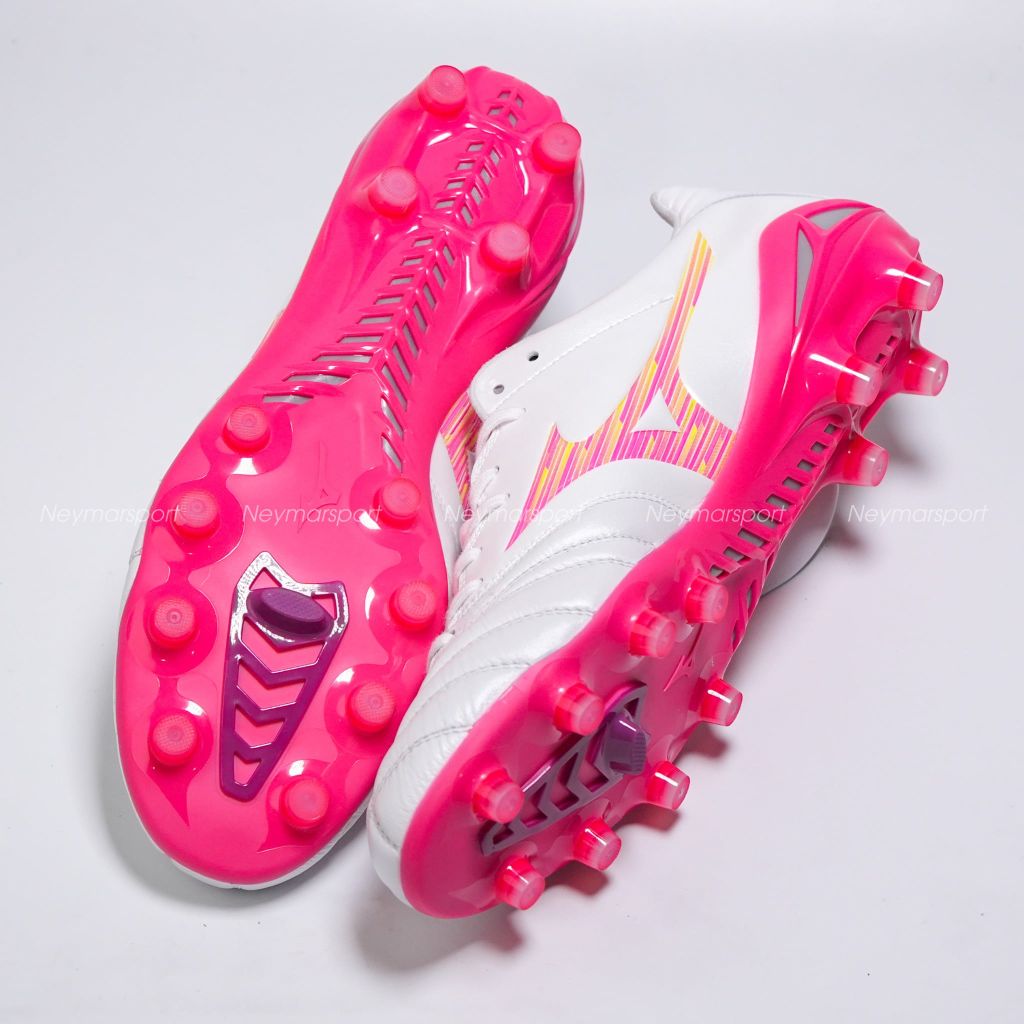 Giày đá bóng cỏ tự nhiên Mizuno Monarcida Neo III ELITE FG Blazing Flair - White/Fuchsia Purple P1GA262064