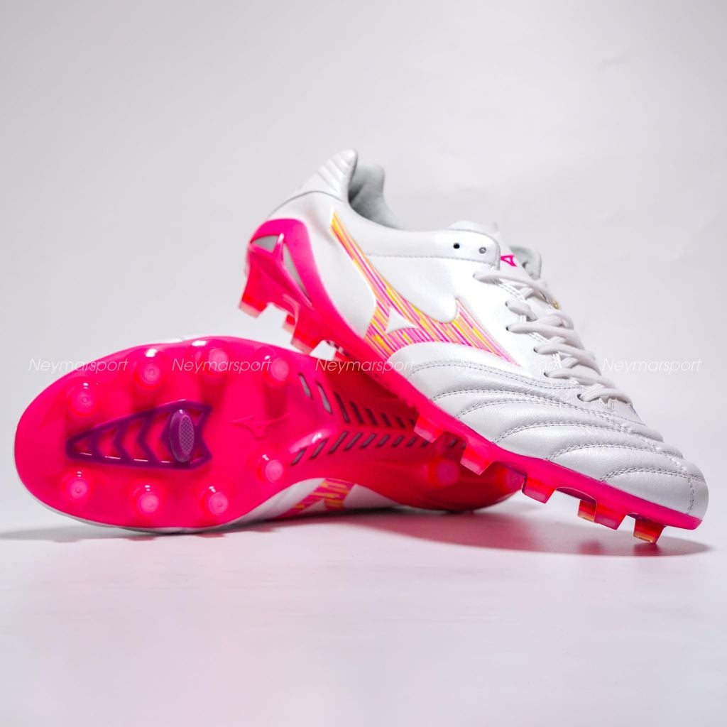 Giày đá bóng cỏ tự nhiên Mizuno Monarcida Neo III ELITE FG Blazing Flair - White/Fuchsia Purple P1GA262064