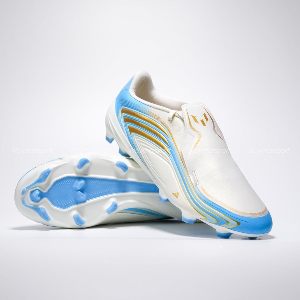 Giày đá bóng cỏ tự nhiên adidas F50 Messi League FG El Ultimo Tango - Ivory/Semi Blue Burst/Icey Blue IH1902
