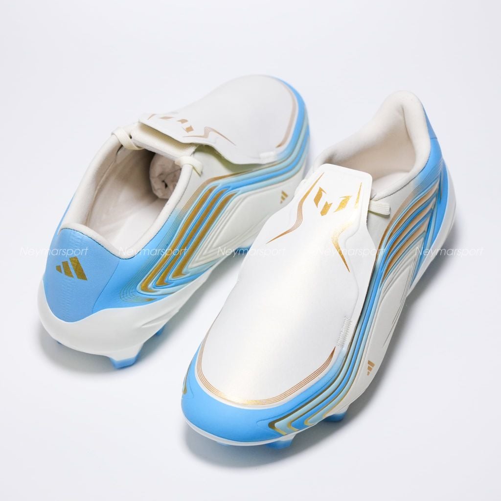 Giày đá bóng cỏ tự nhiên adidas F50 Messi League FG El Ultimo Tango - Ivory/Semi Blue Burst/Icey Blue IH1902
